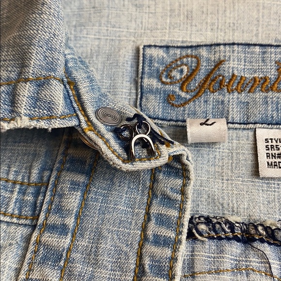 Younique Jean Vest size Large - Picture 6 of 8